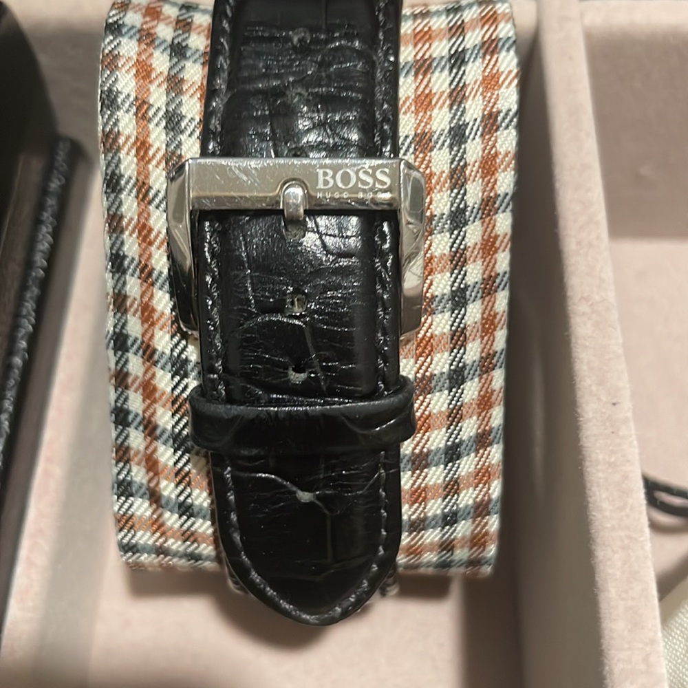 Hugo Boss Watch In Black Leather, Gently Used View 2
